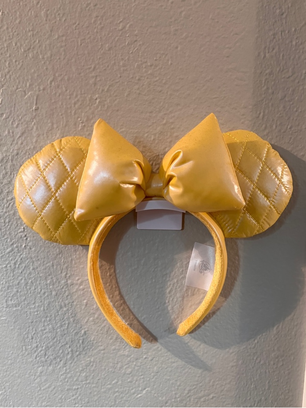 Disney Yellow Quilted Minnie Ears Headband
